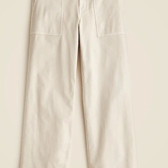 J Crew Wide Leg Camp Pant Wide Leg Ivory Sz 30 NWT #574 - Picture 7 of 12